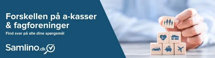 Grafik med teksten forskel på akasser og fagforeninger