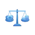 Ikon af en vægt, der balancerer økonomiske poster