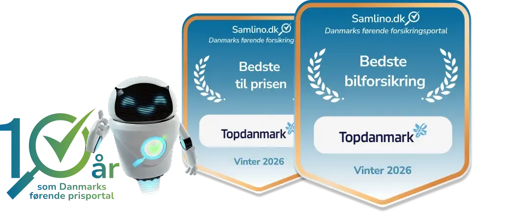 TopDanmark bilforsikringspriser uddelt af Samlino.dk for vinteren 2026
